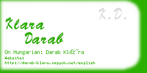 klara darab business card